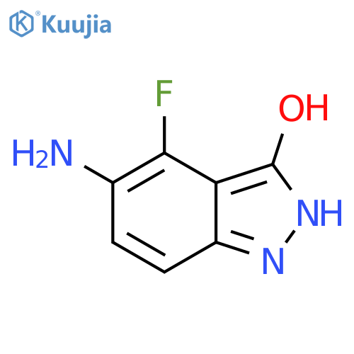 5-Amino-4-fluoro-3-hydroxy (1H)indazole structure