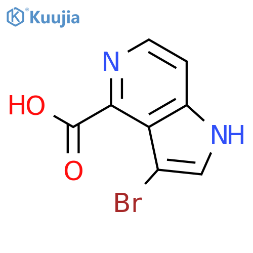 3-Bromo-1H-pyrrolo[3,2-c]pyridine-4-carboxylic acid structure