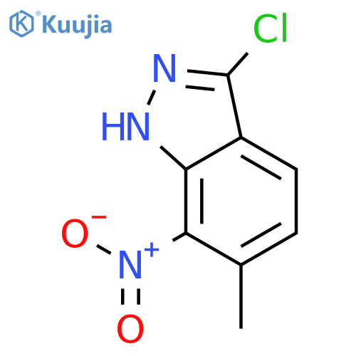 3-Chloro-6-methyl-7-nitro (1H)Indazole structure