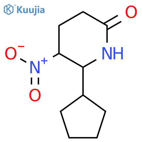 6-cyclopentyl-5-nitropiperidin-2-one structure
