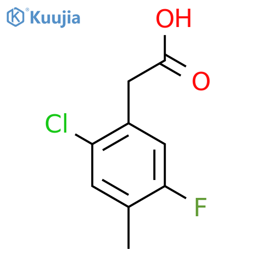 2-Chloro-5-fluoro-4-methylphenylacetic acid structure