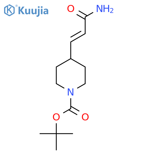 tert-butyl 4-(1E)-2-carbamoyleth-1-en-1-ylpiperidine-1-carboxylate structure