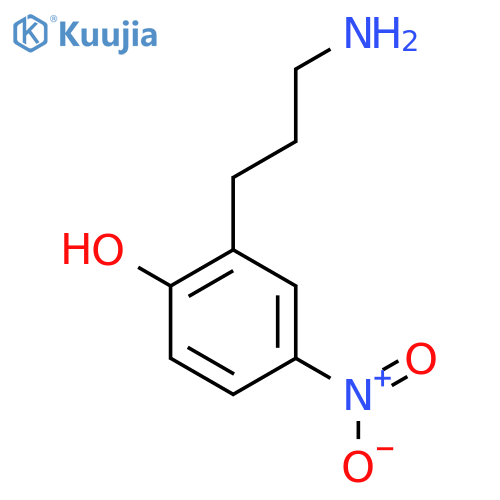 2-(3-aminopropyl)-4-nitrophenol structure