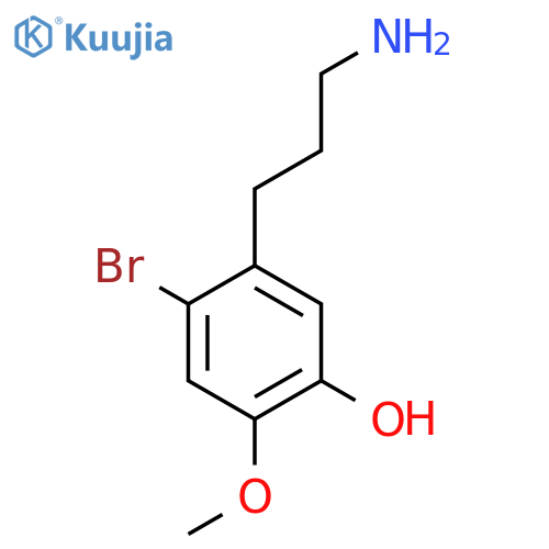 5-(3-aminopropyl)-4-bromo-2-methoxyphenol structure
