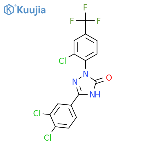 <br>2-(2-Chloro-4-trifluoromethylphenyl)-5-(3,4-dichlorophenyl)-1,2-dihydro-3H- 1,2,4-triazol-3-one structure