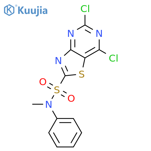 5,7-Dichlorothiazolo[4,5-d]pyrimidin-2-sulfonic acid methylphenylamide structure