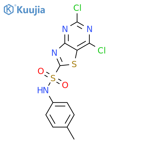5,7-Dichlorothiazolo[4,5-d]pyrimidin-2-sulfonic acid (4-methylphenyl)amide structure