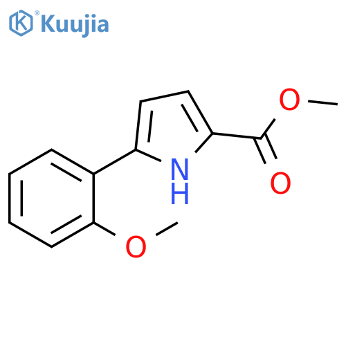 5-(2-Methoxy-phenyl)-1H-pyrrole-2-carboxylic acid methyl ester structure