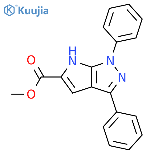 methyl 1,3-diphenyl-1H,6H-pyrrolo2,3-cpyrazole-5-carboxylate structure