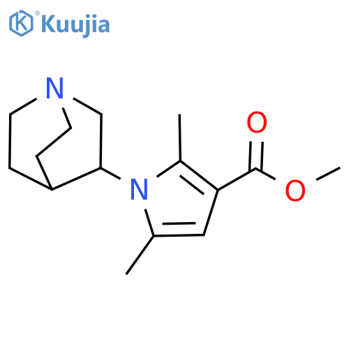 Methyl 1-{1-Azabicyclo2.2.2octan-3-yl}-2,5-dimethyl-1H-pyrrole-3-carboxylate structure