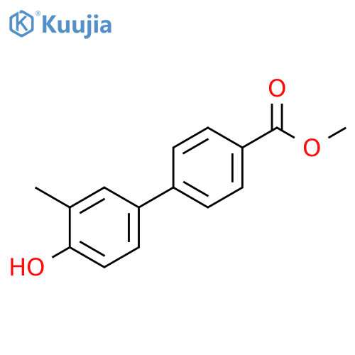 4-(4-Methoxycarbonylphenyl)-2-methylphenol structure