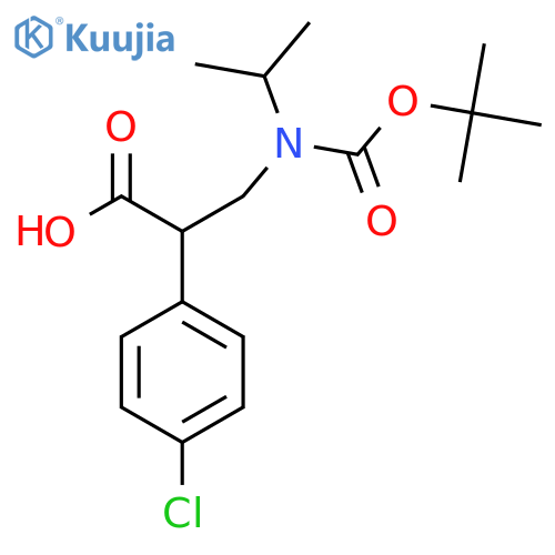 (2S)-3-[tert-butoxycarbonyl(isopropyl)amino]-2-(4-chlorophenyl)propanoic acid structure