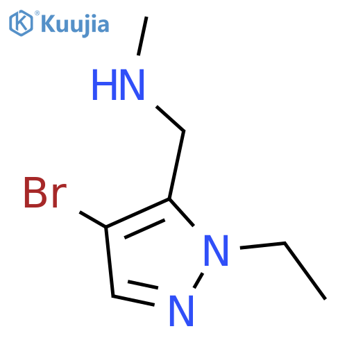 (4-bromo-1-ethyl-1H-pyrazol-5-yl)methyl(methyl)amine structure