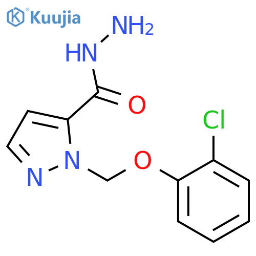 1-(2-chlorophenoxy)methyl-1H-pyrazole-5-carbohydrazide structure