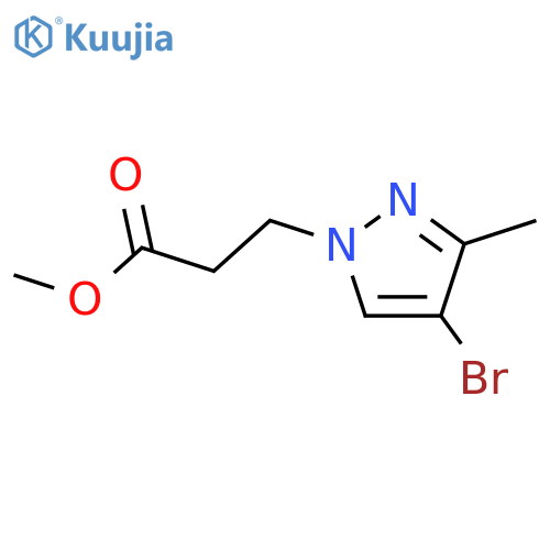 3-(4-Bromo-3-methyl-pyrazol-1-yl)-propionic acid methyl ester structure