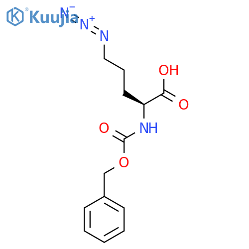 (2S)-5-azido-2-{(benzyloxy)carbonylamino}pentanoic acid structure