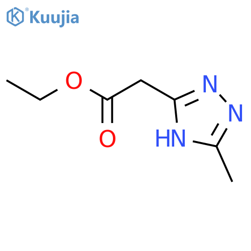 ethyl (5-methyl-1H-1,2,4-triazol-3-yl)acetate structure