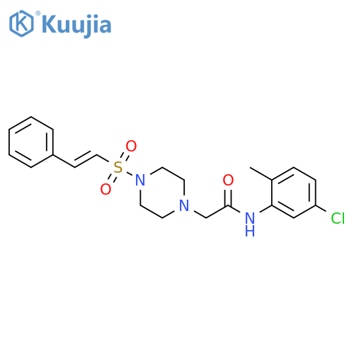 N-(5-Chloro-2-methylphenyl)-4-[[(1E)-2-phenylethenyl]sulfonyl]-1-piperazineacetamide structure