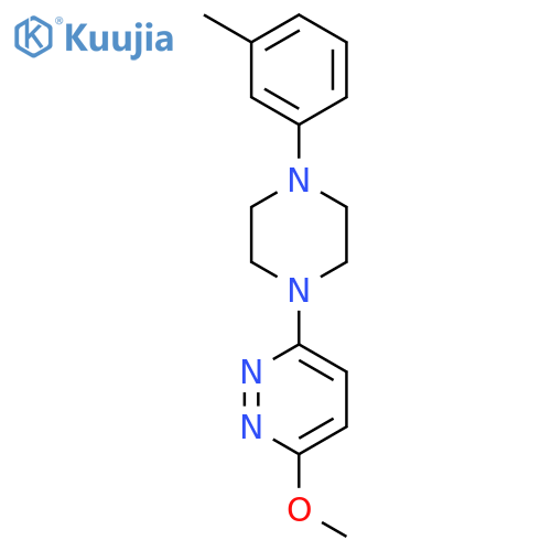 Pyridazine,3-methoxy-6-[4-(3-methylphenyl)-1-piperazinyl]- structure