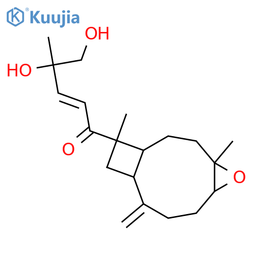 15,16-Dihydroxy-4,8(19),13-xeniaphyllatrien-12-one; (4E,13E,15ξ)-form, 4S,5S-Epoxide structure
