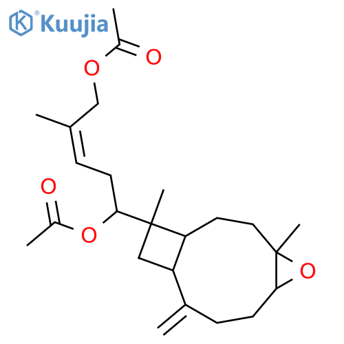 4,5-Epoxy-8(19),14-xeniaphylladiene-12,16-diol; (4S,5S,12ξ,14Z)-form, Di-Ac structure