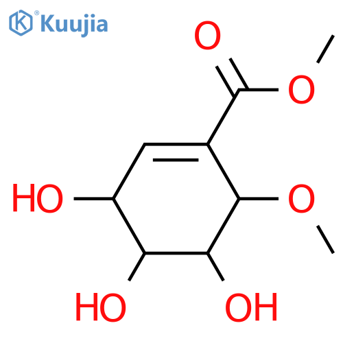 3,4,5,6-Tetrahydroxy-1-cyclohexene-1-carboxylic acid; (3R*,4R*,5S*,6R*)-form, 6-Me ether, Me ester structure