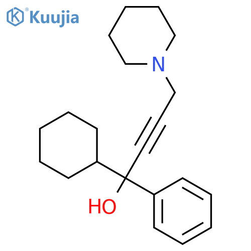 Benzenemethanol, a-cyclohexyl-a-[3-(1-piperidinyl)-1-propyn-1-yl]- structure