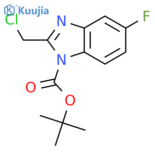 tert-Butyl 2-(chloromethyl)-5-fluoro-1H-benzo[d]imidazole-1-carboxylate structure