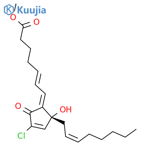 Prosta-5,7,10,14-tetraen-1-oicacid, 10-chloro-12-hydroxy-9-oxo-, methyl ester, (5E,7E,14Z)- (9CI) structure