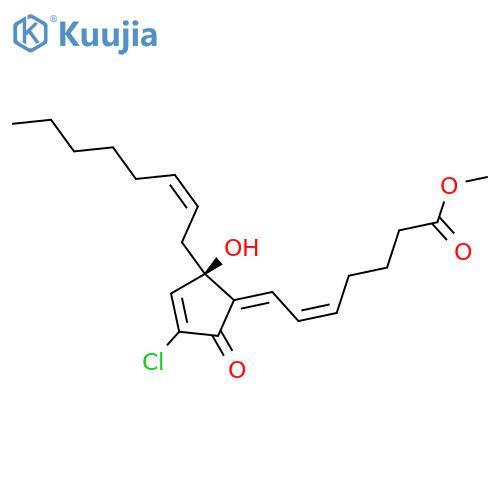 Prosta-5,7,10,14-tetraen-1-oicacid, 10-chloro-12-hydroxy-9-oxo-, methyl ester, (5Z,7E,14Z)- (9CI) structure