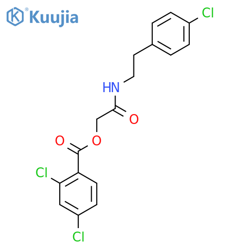 {[2-(4-chlorophenyl)ethyl]carbamoyl}methyl 2,4-dichlorobenzoate structure