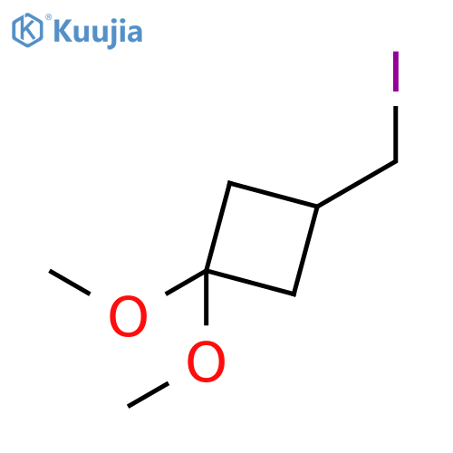 3-(Iodomethyl)-1,1-dimethoxycyclobutane structure