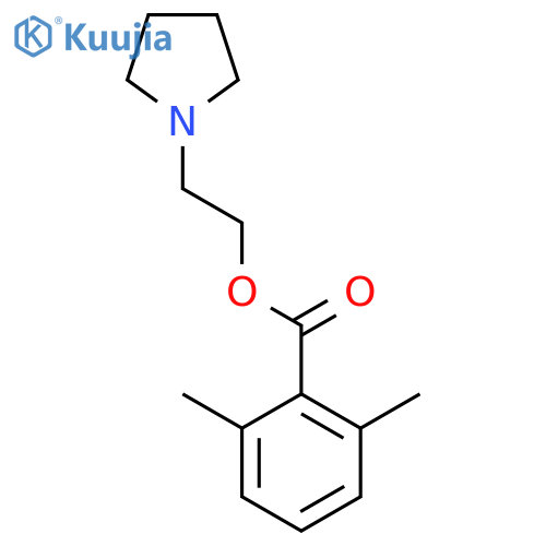 Benzoic acid,2,6-dimethyl-, 2-(1-pyrrolidinyl)ethyl ester structure
