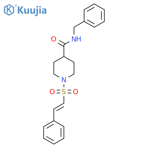 N-benzyl-1-(2-phenylethenesulfonyl)piperidine-4-carboxamide structure