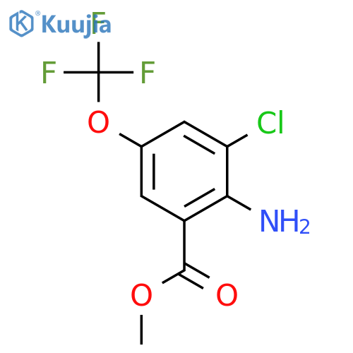 Methyl 2-amino-3-chloro-5-(trifluoromethoxy)benzoate structure