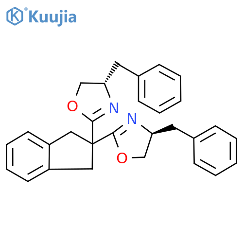 (4S,4'S)-2,2'-(1,3-Dihydro-2H-inden-2-ylidene)bis[4,5-dihydro-4-(phenylmethyl)oxazole] structure