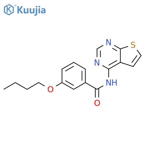 3-butoxy-N-{thieno[2,3-d]pyrimidin-4-yl}benzamide structure