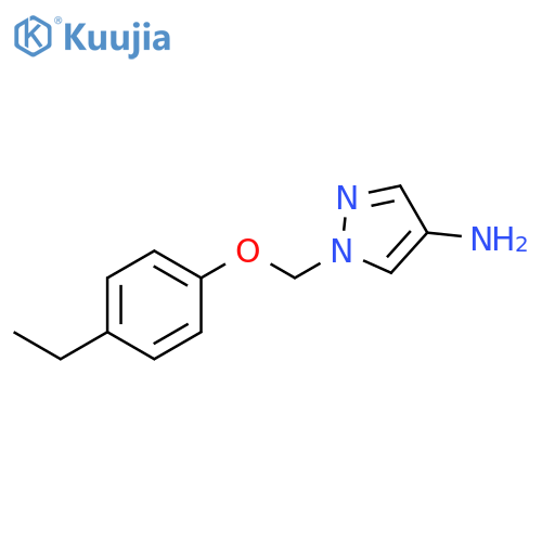 1-(4-ethylphenoxy)methyl-1H-pyrazol-4-amine structure