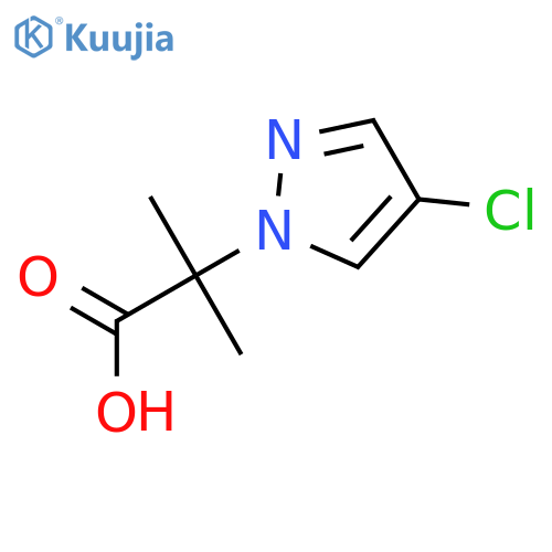 2-(4-Chloro-1H-pyrazol-1-yl)-2-methylpropanoic acid structure