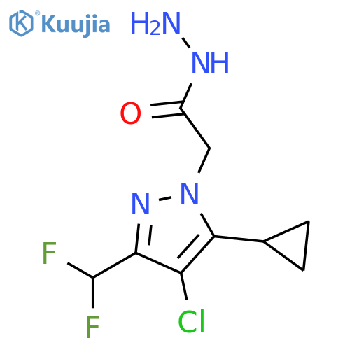 2-4-chloro-5-cyclopropyl-3-(difluoromethyl)-1H-pyrazol-1-ylacetohydrazide structure