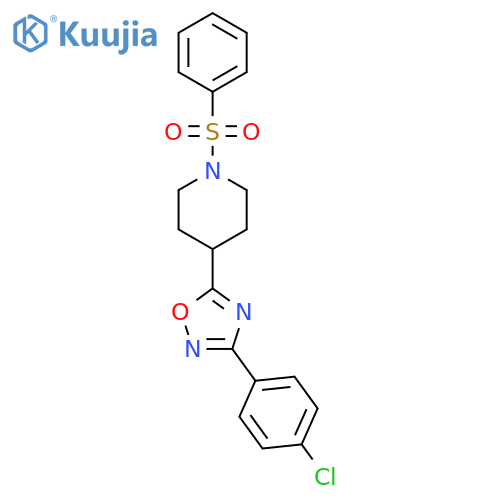 1-(benzenesulfonyl)-4-[3-(4-chlorophenyl)-1,2,4-oxadiazol-5-yl]piperidine structure