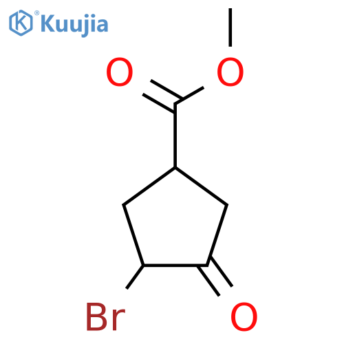 Methyl 3-bromo-4-oxocyclopentanecarboxylate structure