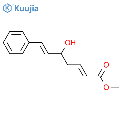 5-Hydroxy-7-phenyl-2,6-heptadienoic acid; (+)-(2E,6E)-form, Me ester structure
