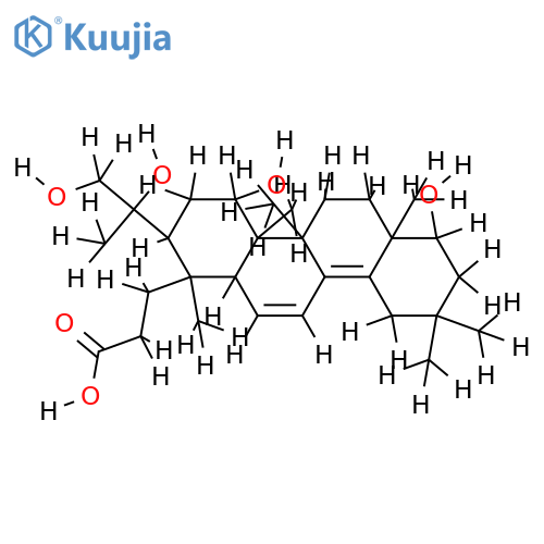 3,4-seco-olean-11,13-dien-4,7beta,22beta,24-tetraol-3-oic acid structure