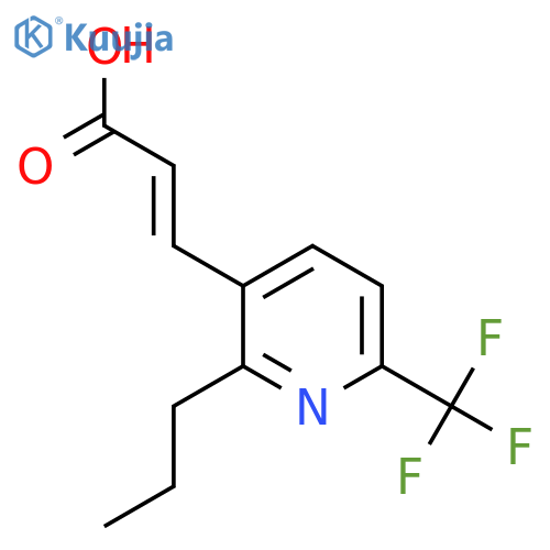 (2E)-3-[2-propyl-6-(trifluoromethyl)pyridin-3-yl]prop-2-enoic acid structure
