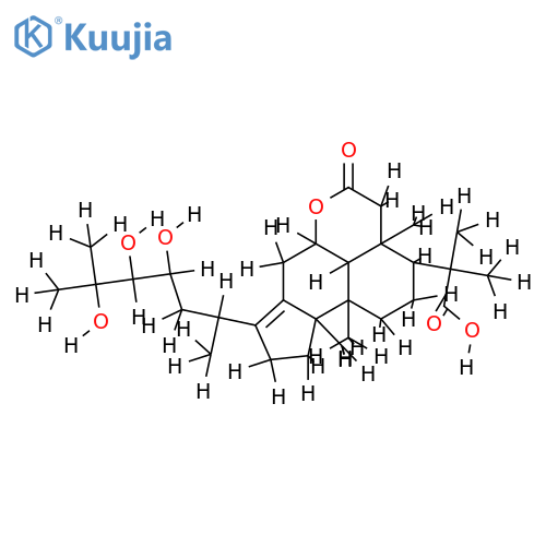 (20R,23S,24R)-23,24,25-trihydroxy-2,3-seco-protost-13(17)-en-3-oic acid 2,11beta-lactone structure