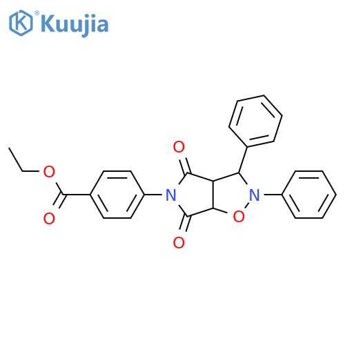ethyl 4-{4,6-dioxo-2,3-diphenyl-hexahydro-2H-pyrrolo[3,4-d][1,2]oxazol-5-yl}benzoate structure