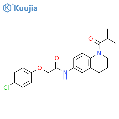 2-(4-chlorophenoxy)-N-[1-(2-methylpropanoyl)-1,2,3,4-tetrahydroquinolin-6-yl]acetamide structure