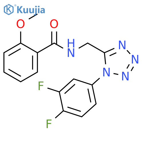 N-{[1-(3,4-difluorophenyl)-1H-1,2,3,4-tetrazol-5-yl]methyl}-2-methoxybenzamide structure