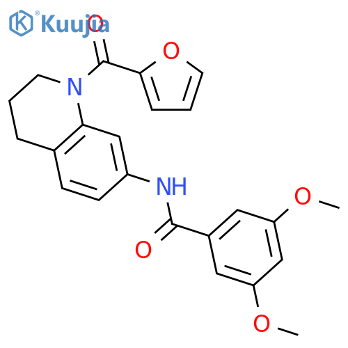 N-[1-(furan-2-carbonyl)-1,2,3,4-tetrahydroquinolin-7-yl]-3,5-dimethoxybenzamide structure